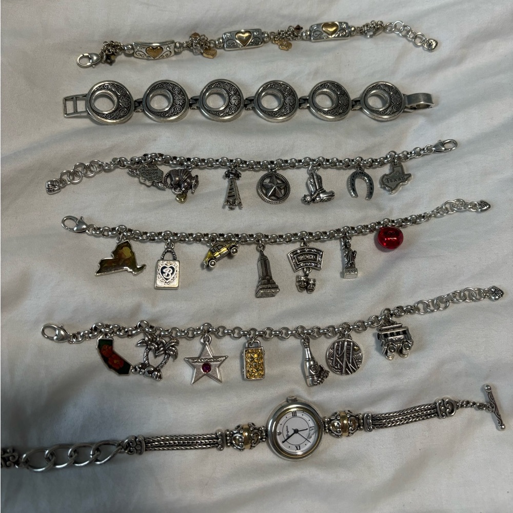 Lot of 6 Brighton Bracelets and Watch